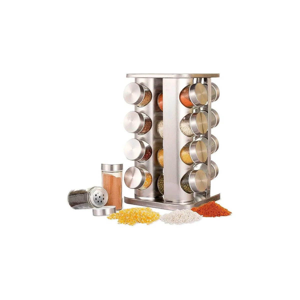 GRETAIL - Set De Condimentero Especiero Especies De 16 Piezas Giratorio