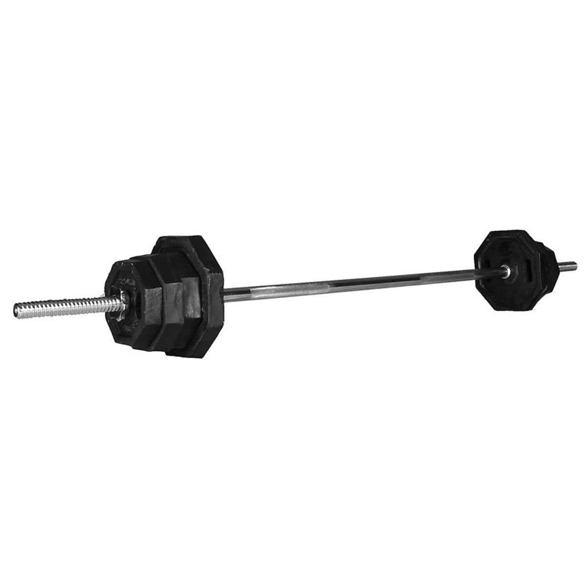 SPORT FITNESS - Pack  barra recta  + 26 kilos discos  hexagonales - 3k 5k 2k