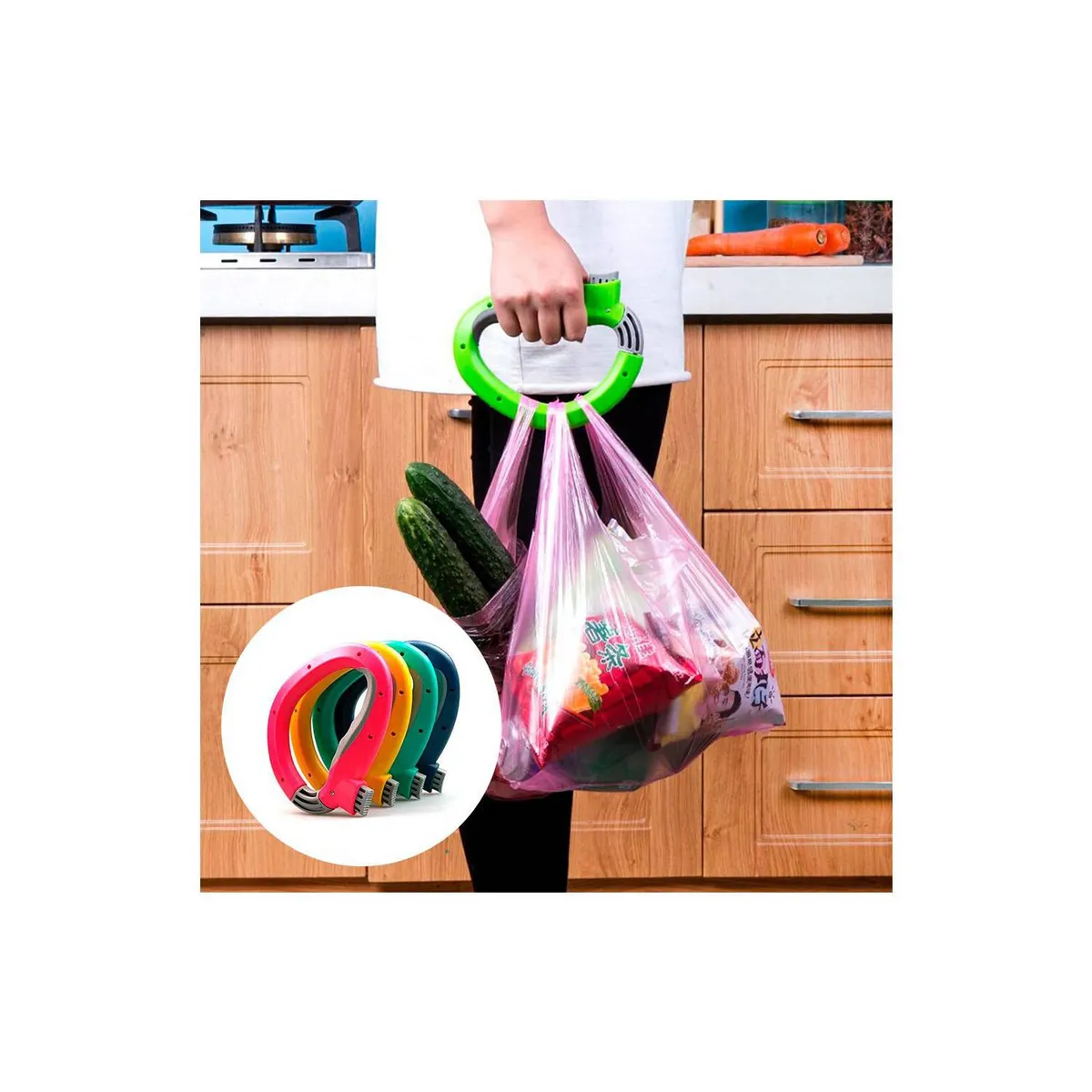 GRETAIL - Sujetador Asa Para Bolsas One Trip Grip Ergonómica