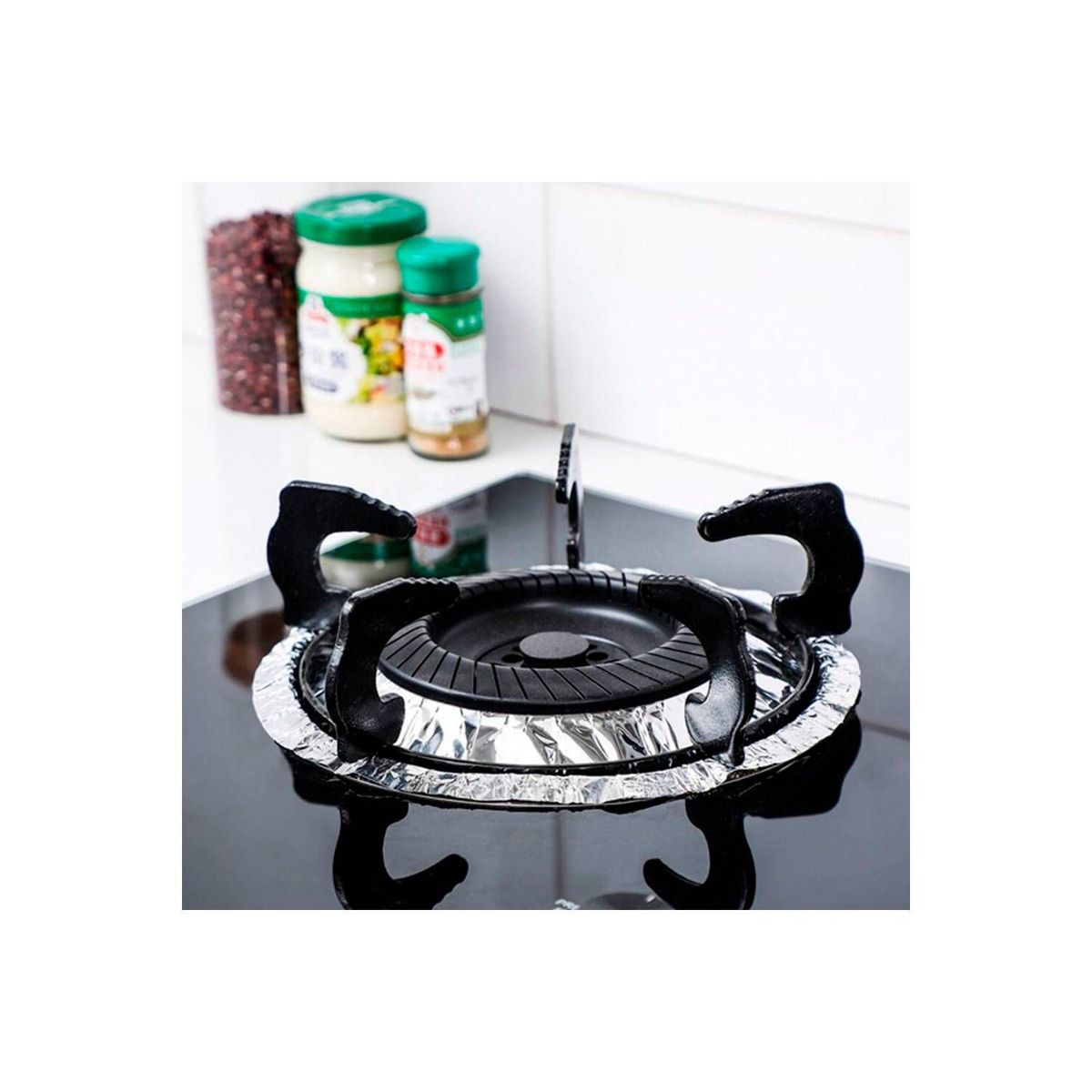 GRETAIL - Protector Hornilla Cocina Aluminio 5 unidades