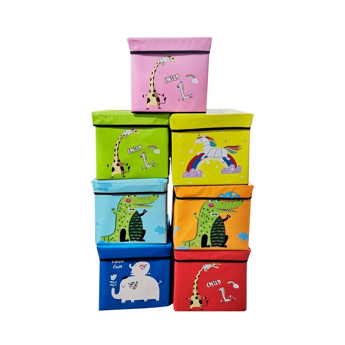 GRETAIL - Caja Organizadora Puff Niño Niña Multiuso Celeste