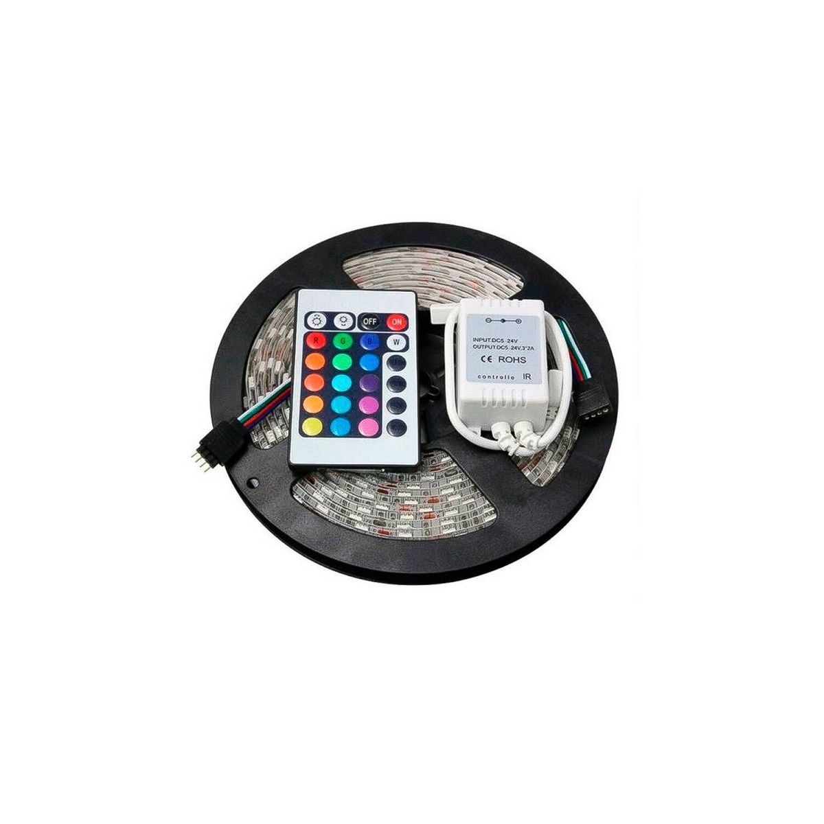 GRETAIL - Cinta Led Multicolor Plegable Con Control remoto De 5 Metros