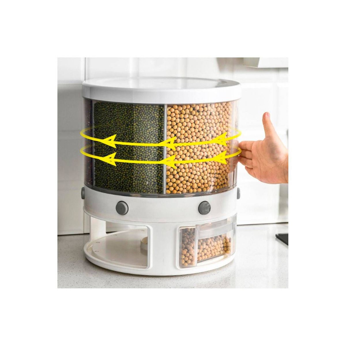 GRETAIL - Dispensador de cereales menestras 6 divisiones