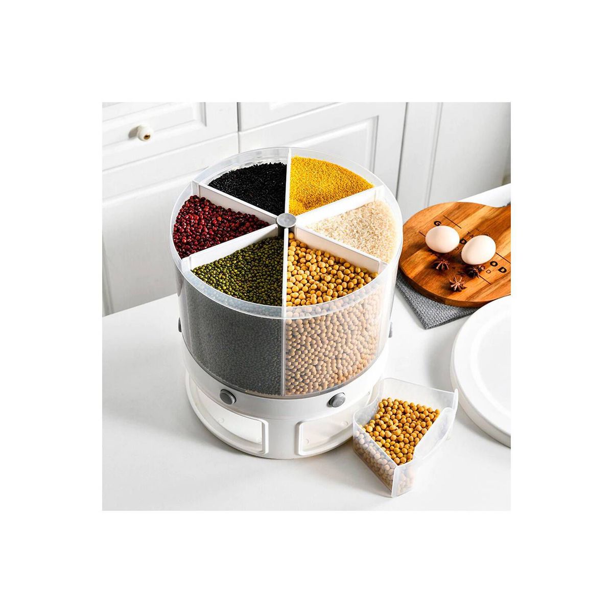 GRETAIL - Dispensador de cereales menestras 6 divisiones