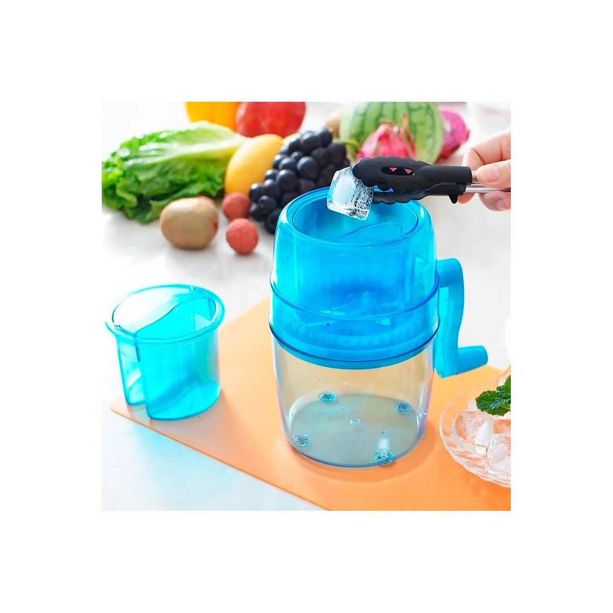 GRETAIL - Raspadillera Trituradora Hielo Manual Azul