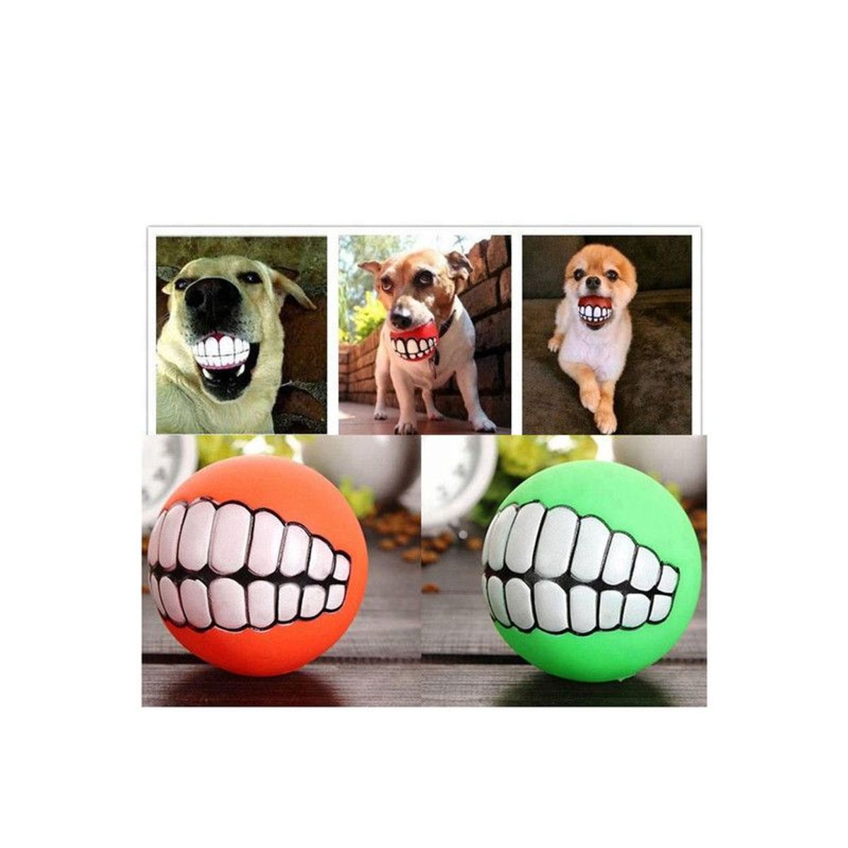 QUE PATAS PET SHOP - Pelota Sonrisa Verde