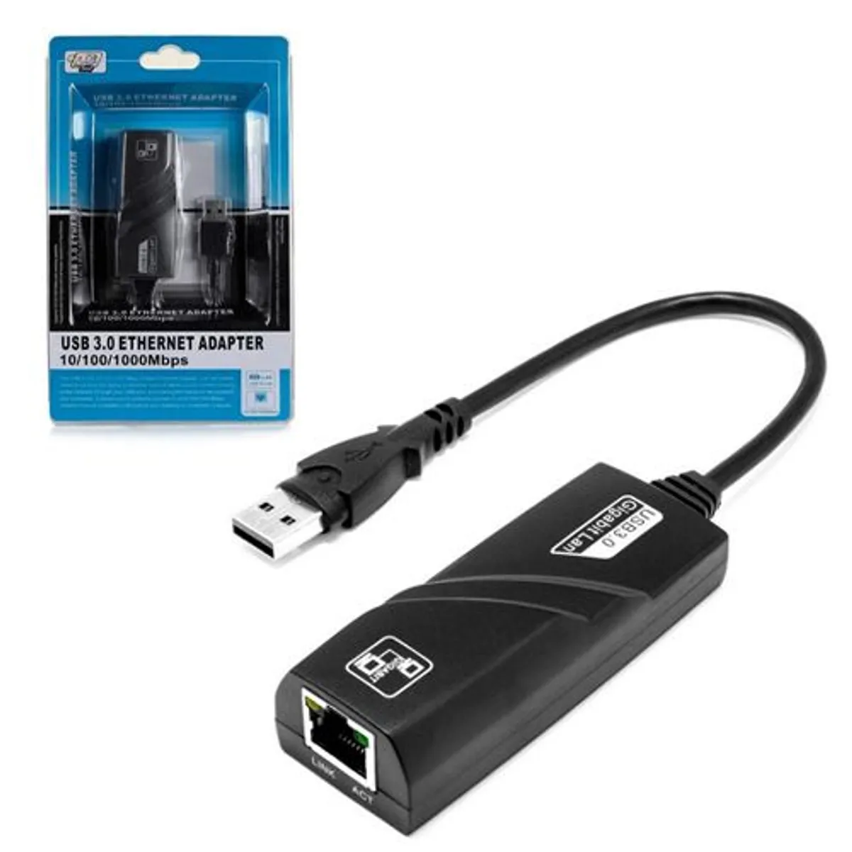 SEISA - Adaptador Convertidor Rj45 Usb 3.0 A  Usb Lan Ethernet