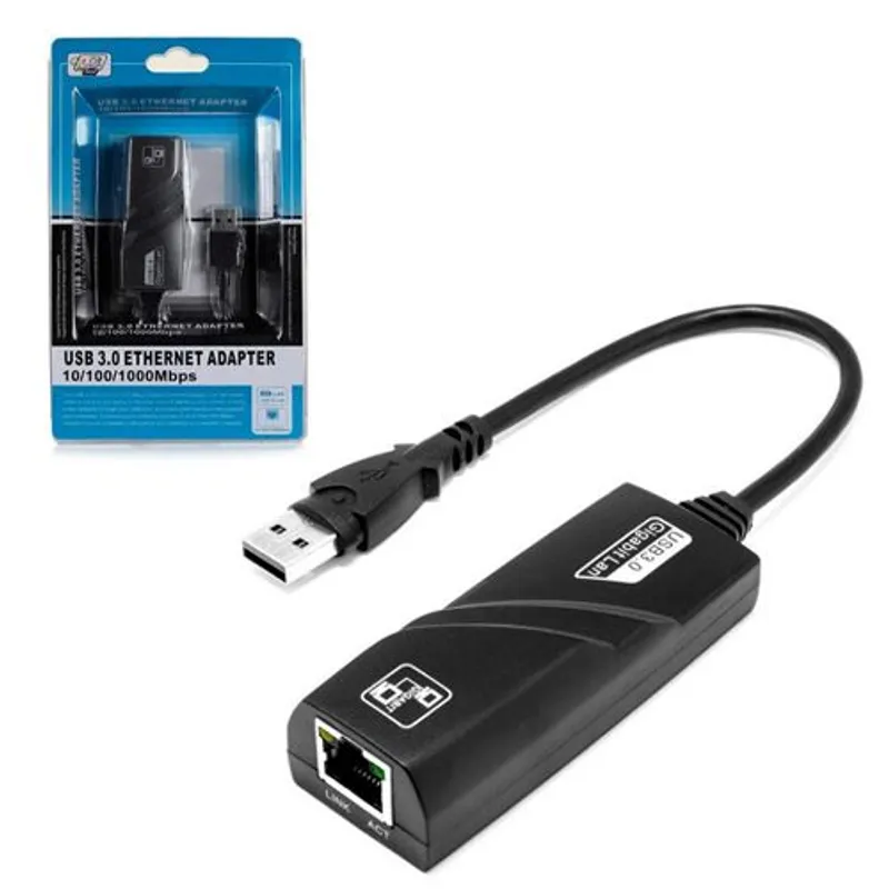 SEISA - Adaptador Convertidor Rj45 Usb 3.0 A  Usb Lan Ethernet
