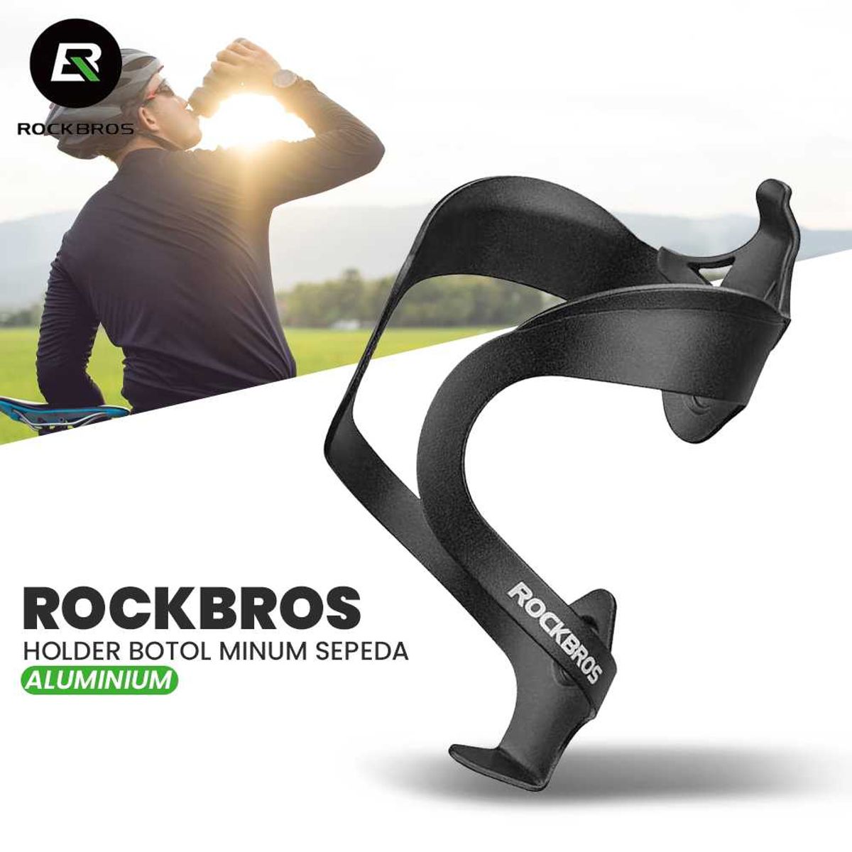 ROCKBROS - Portabotella para bicicleta Negro Rockbros
