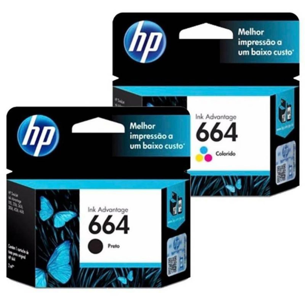 HP - Tinta 664 HP Negro y Tricolor F6V29AL F6V28AL Original