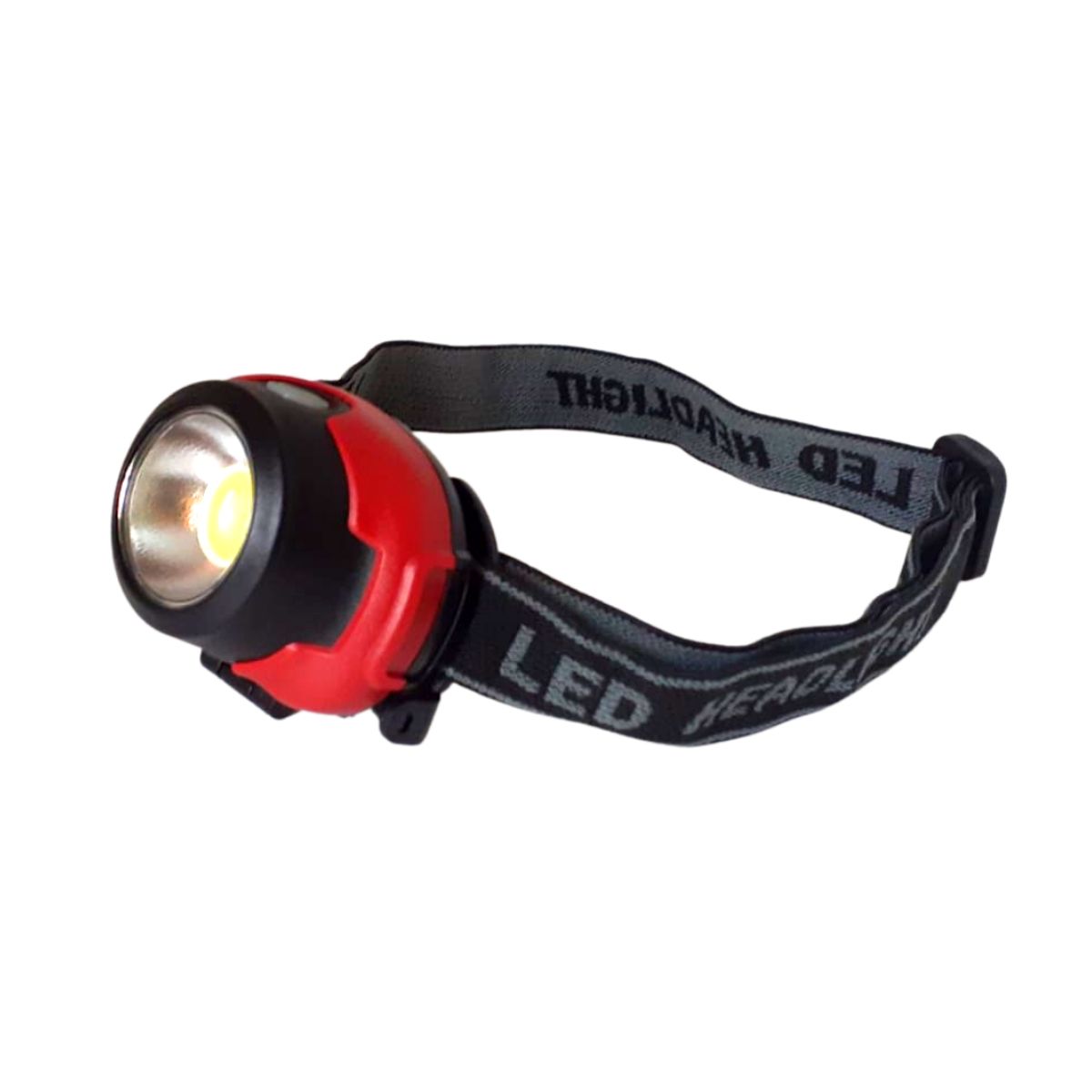 GENERICO - Linterna Frontal/De Cabeza De 1 Led 3 Watts 3 Modos A Pilas Rojo