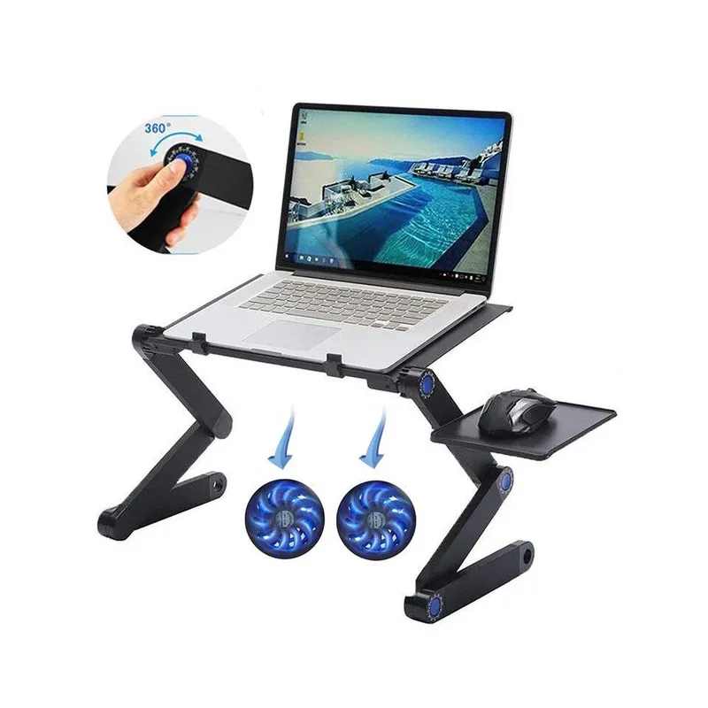 GENERICO - Mesa Cooler para Laptop Dual  Con Base Para Mouse