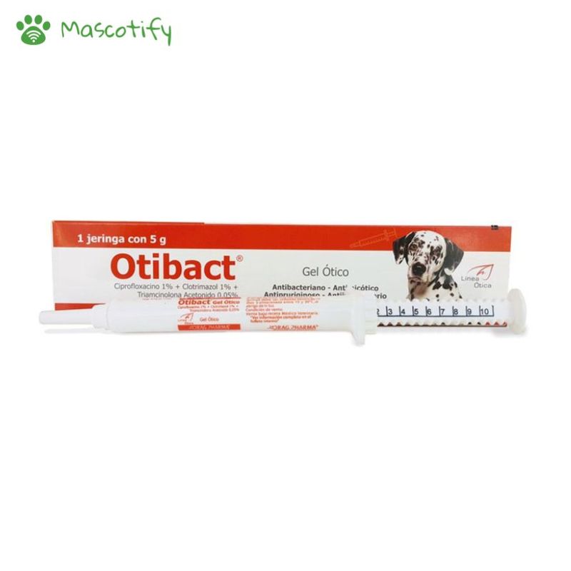DRAG PHARMA - Otibact Jeringa Gel Ótico Para Perros X 5 Gr