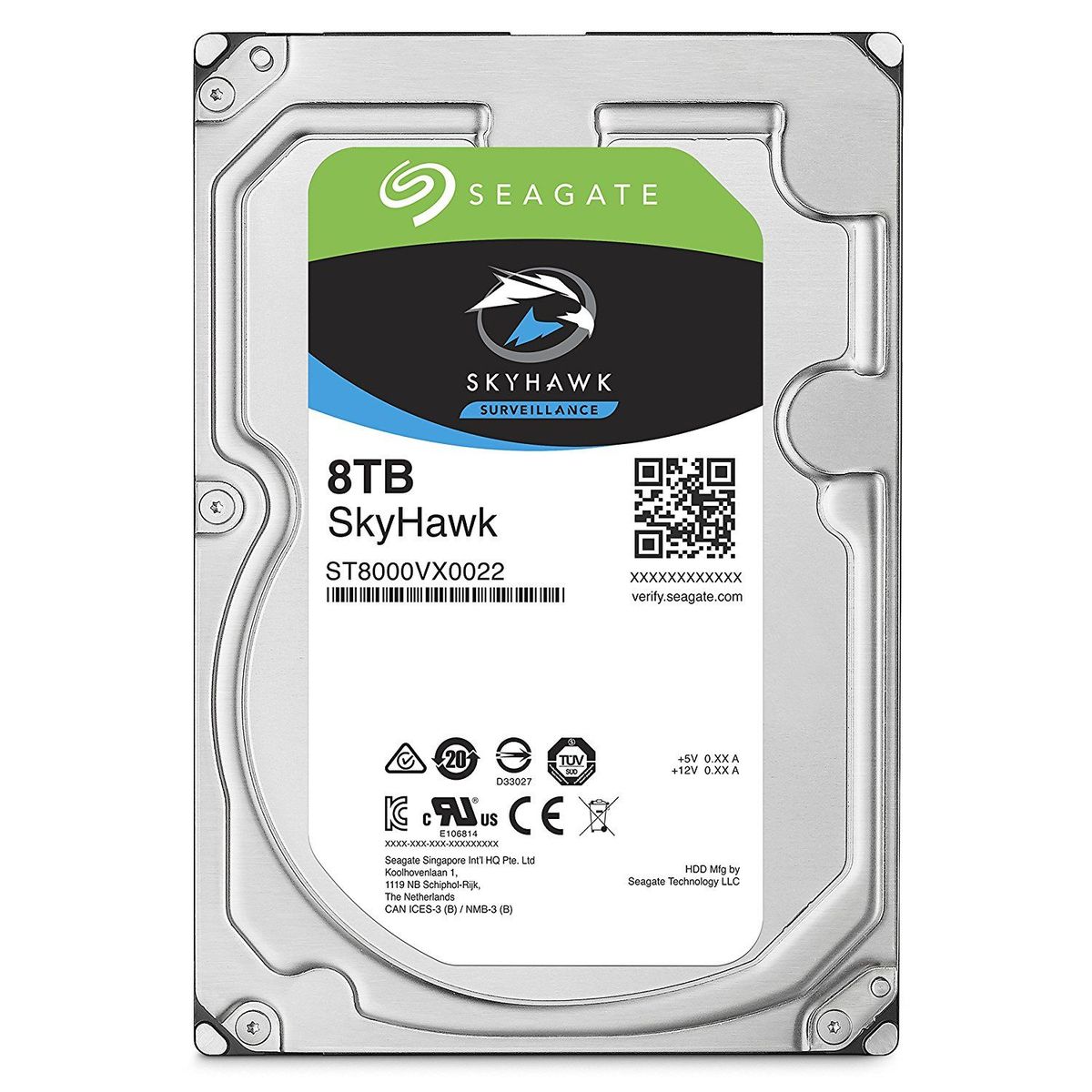 SEAGATE - Seagate Disco Duro 8TB SkyHawk Surveillance HDD - ST8000VE001