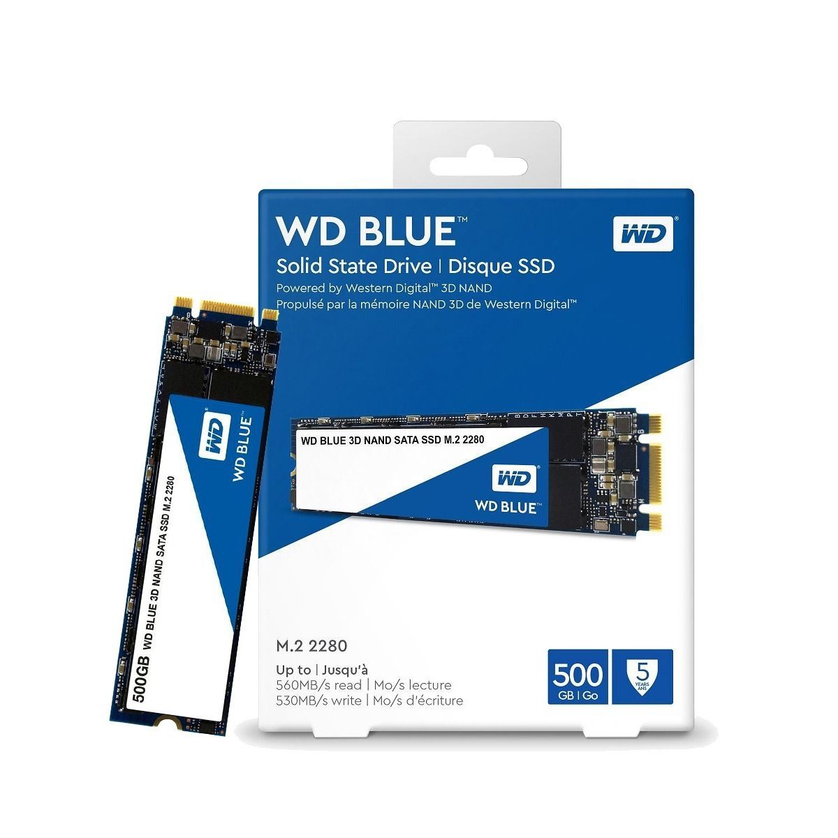 WESTERN DIGITAL - WD Blue 3D NAND Sata SSD M.2 2280 Disco Sólido 500 GB - WDS500G2B0B