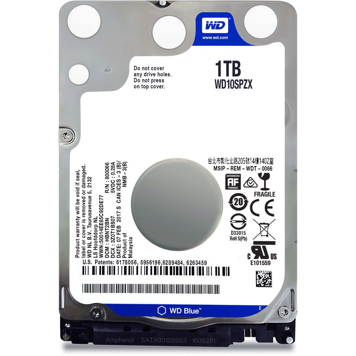WESTERN DIGITAL - Western Disco Duro 1TB 2.5 Blue 16MB 7MM WD - WD10SPZX
