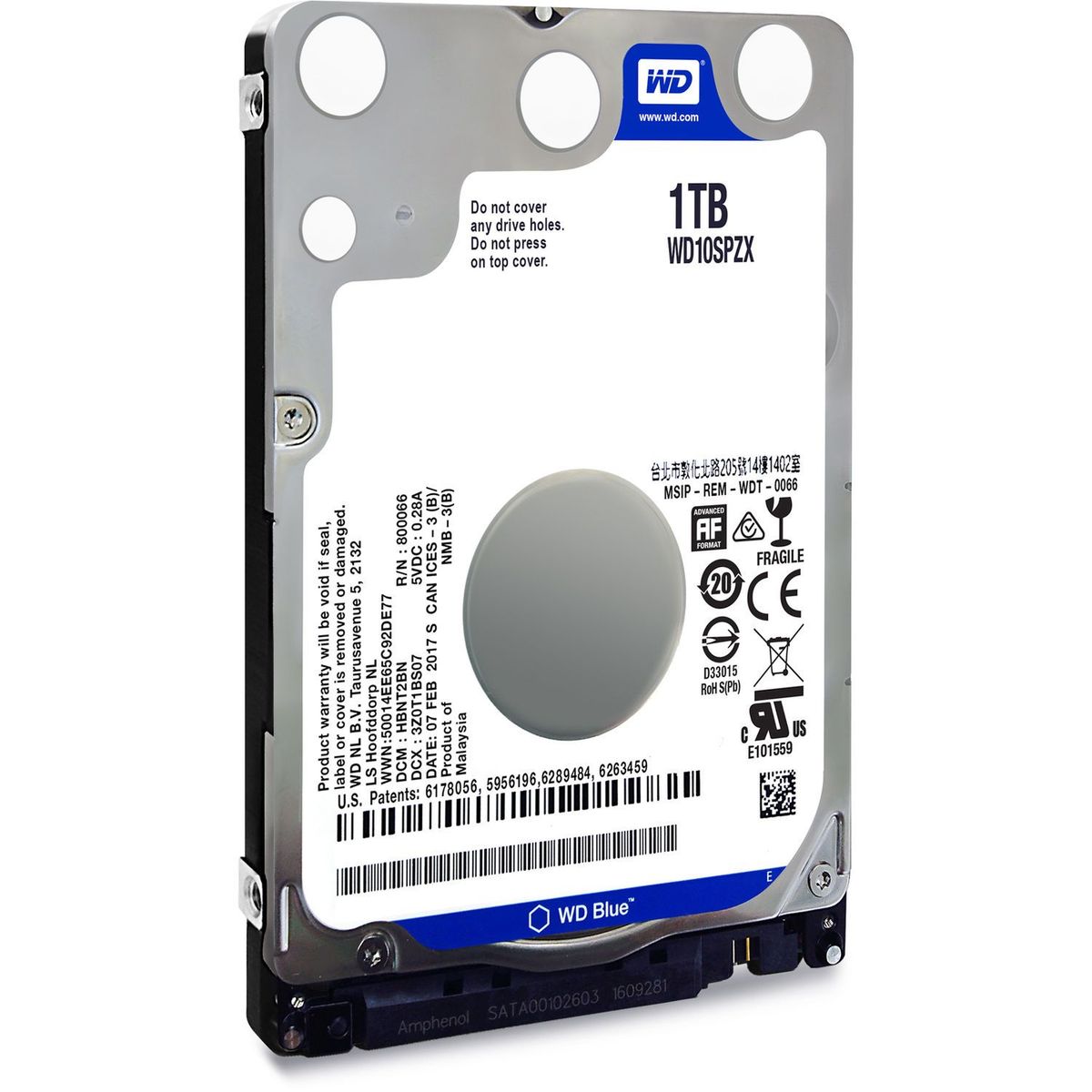 WESTERN DIGITAL - Western Disco Duro 1TB 2.5 Blue 16MB 7MM WD - WD10SPZX