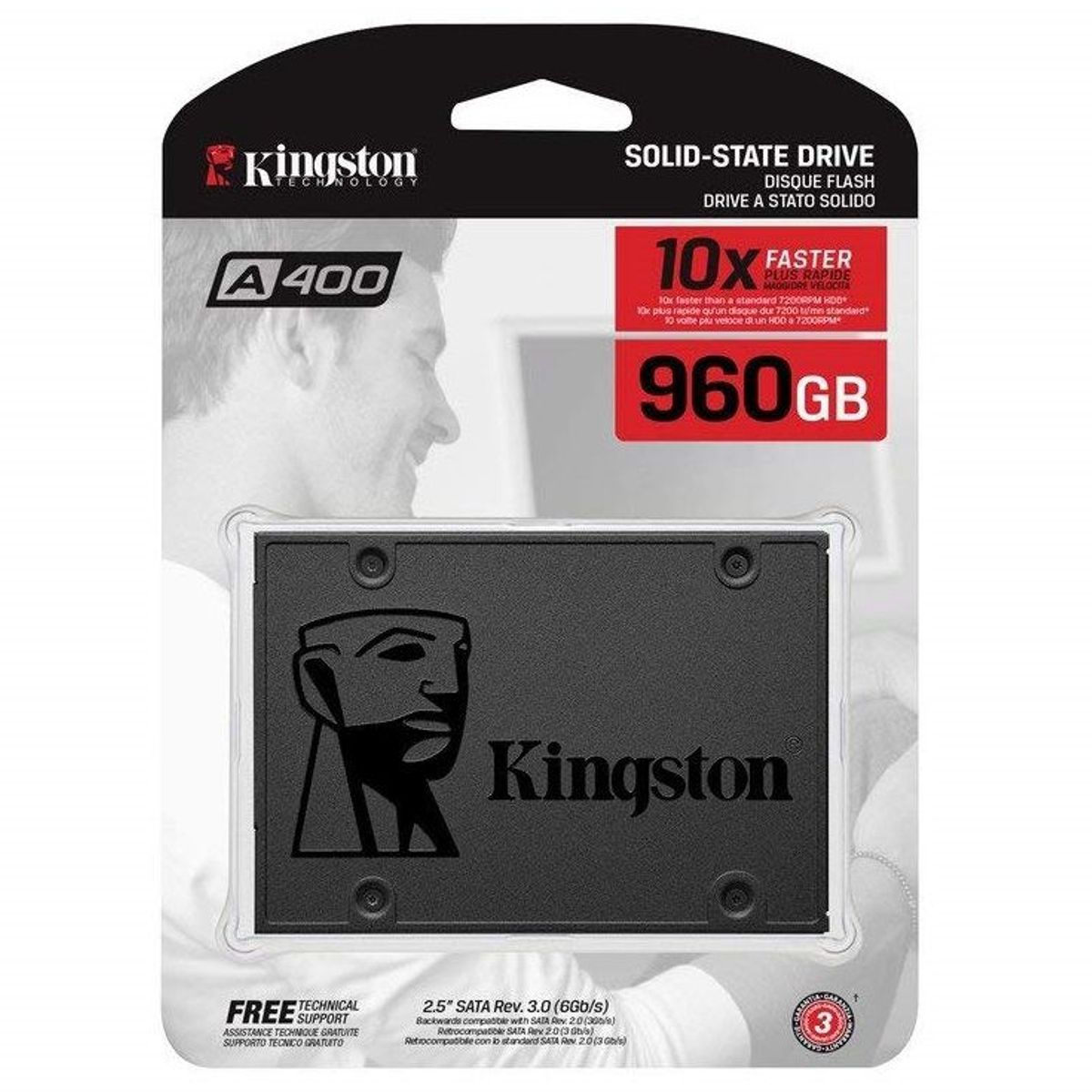 KINGSTON - Kingston SSDNow A400 Disco Sólido 960 GB - SA400S37/960G