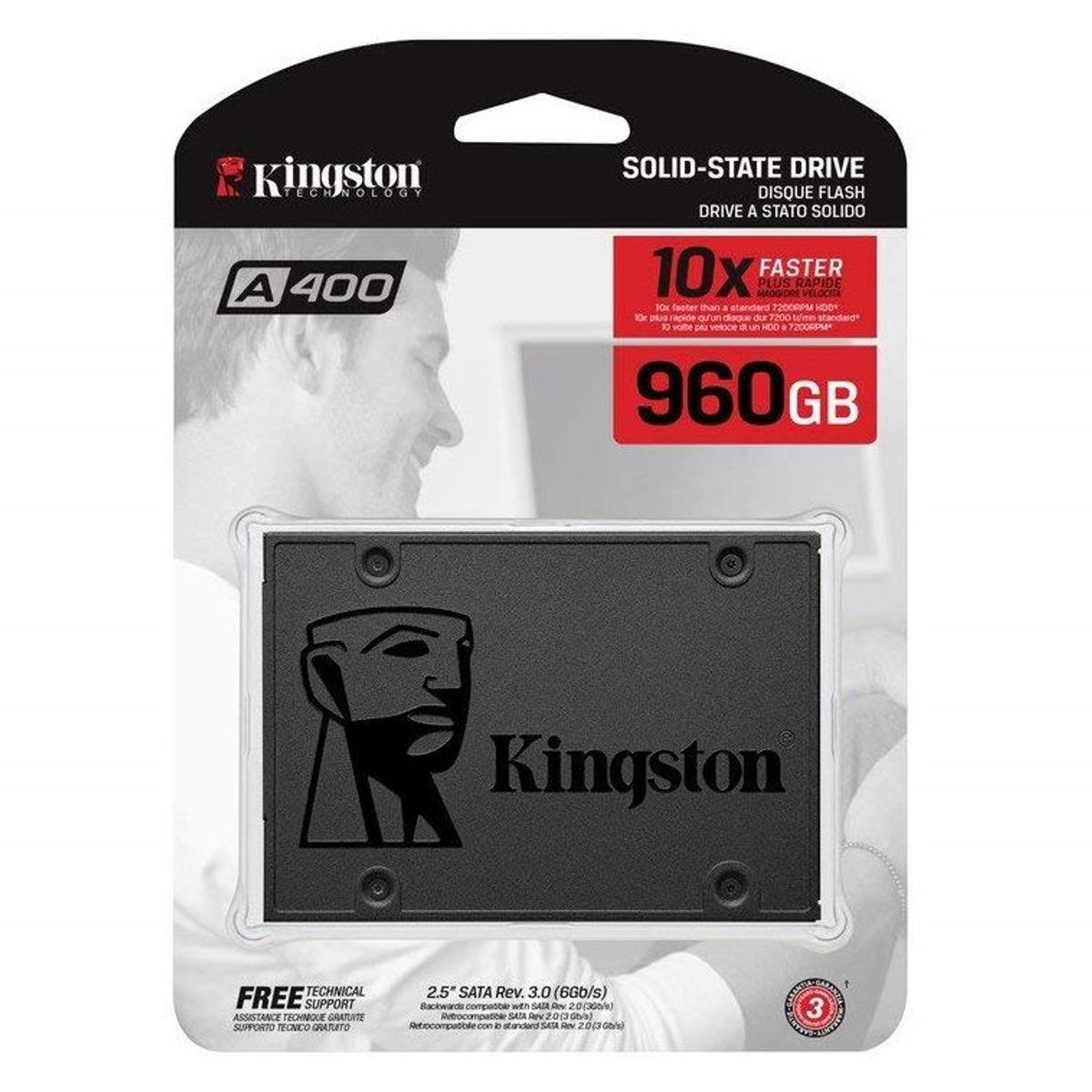 KINGSTON - Kingston SSDNow A400 Disco Sólido 960 GB - SA400S37/960G