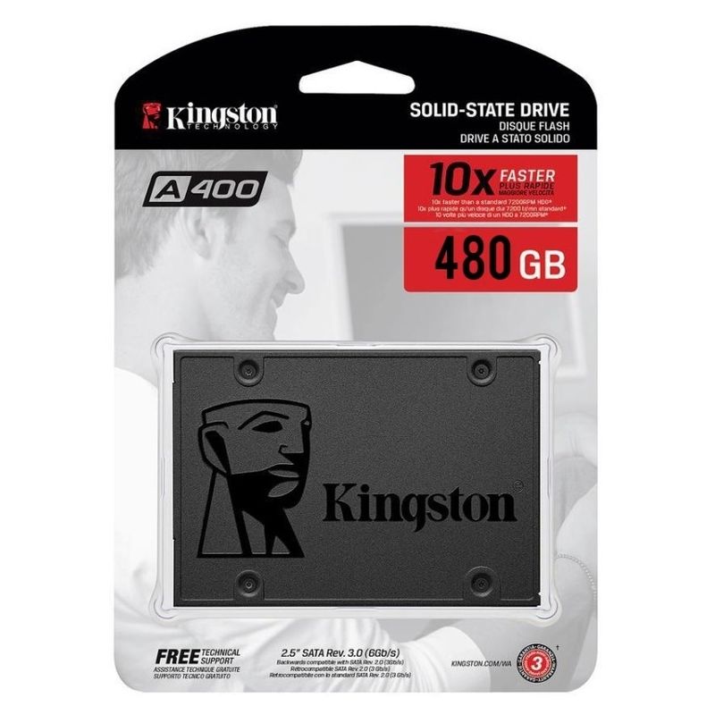 KINGSTON - Kingston SSDNow A400 Disco Sólido 480 GB SSD - SA400S37/480G