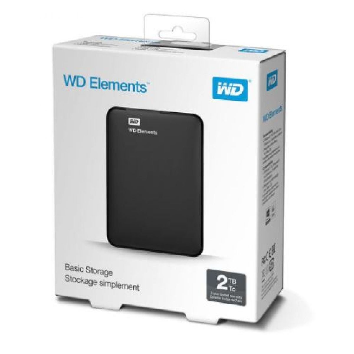 WESTERN DIGITAL - WD Disco Duro Externo Portable 2TB Negro - WDBU6Y0020BBK-WESN