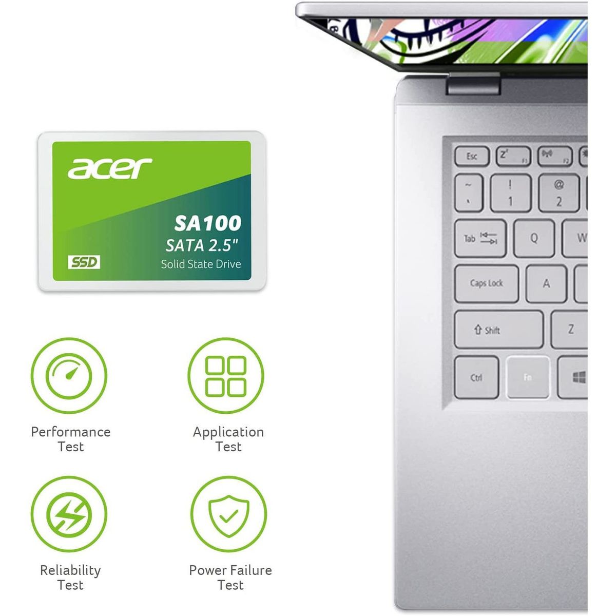 ACER - Acer Disco Sólido 1.92TB SATA 2.5" SSD 6GB/s 560 MB/s - BL.9BWWA.105