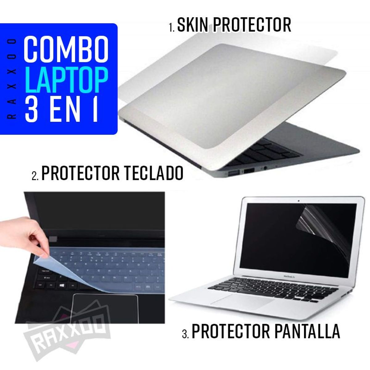 GENERICO - Pad mouse con almohadilla + skin protector 3 en 1 laptop 15.6 15