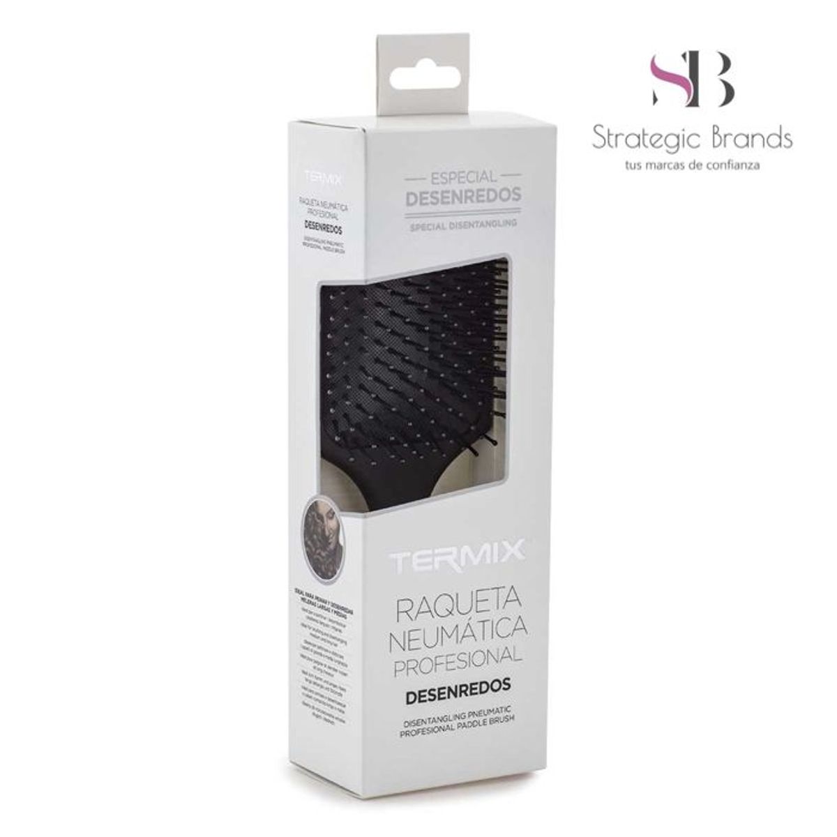 TERMIX - Cepillo de Cabello Desenredante Raqueta Paddle Profesional