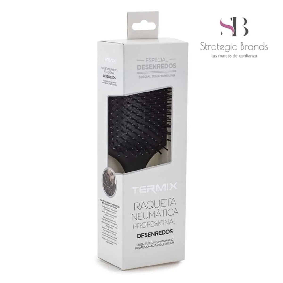 TERMIX - Cepillo de Cabello Desenredante Raqueta Paddle Profesional