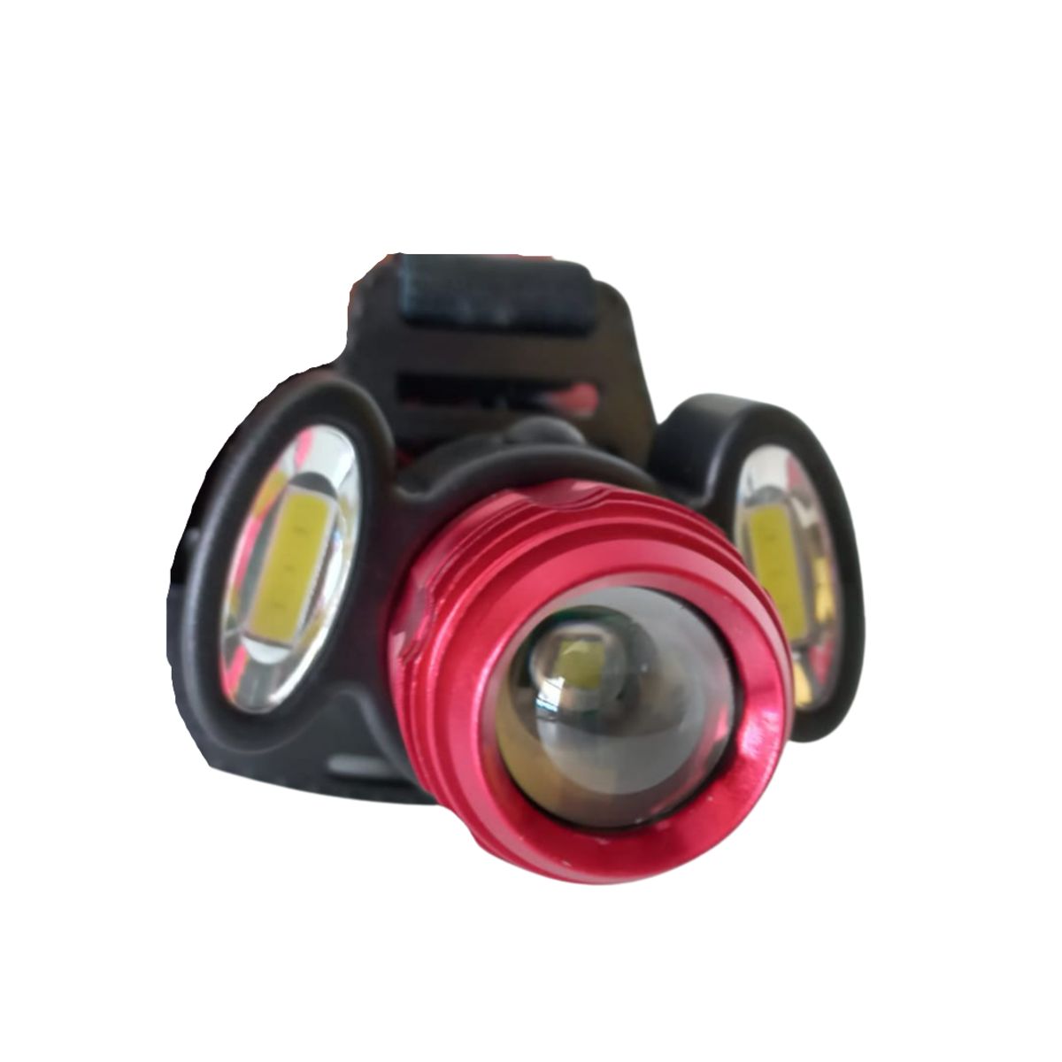 GENERICO - Linterna Frontal / De Cabeza 3 Led Alta Potencia Con Zoom Rojo