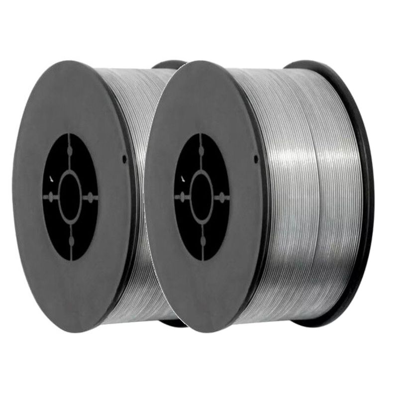 GENERICO - Packx2 Alambre de Soldar 09mm 1kg Rollo MIG Sin Gas E71T-11 Flux Cored