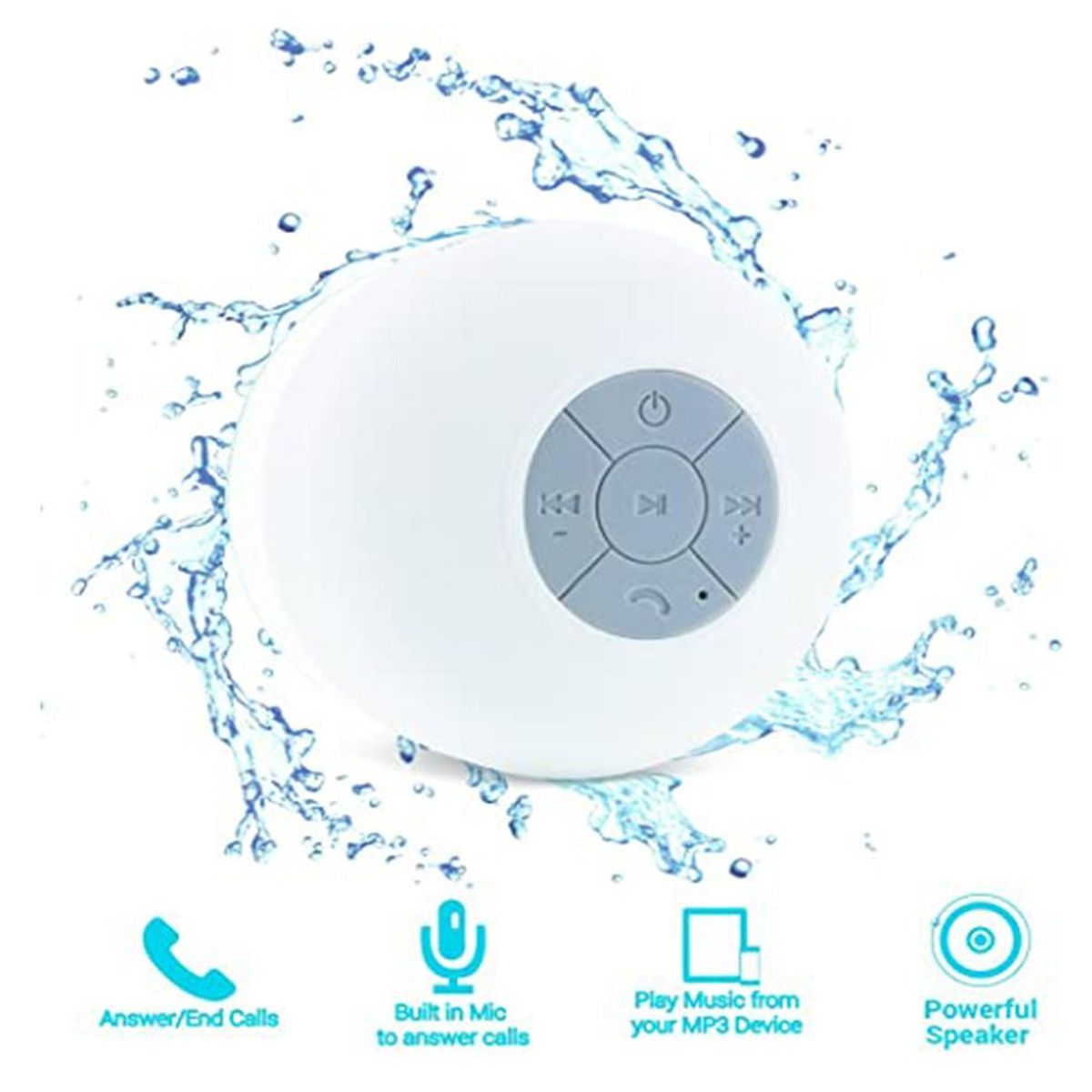 GENERICO - Aduro AquaSound WSP20 Altavoz De Ducha Inalámbrico Portátil