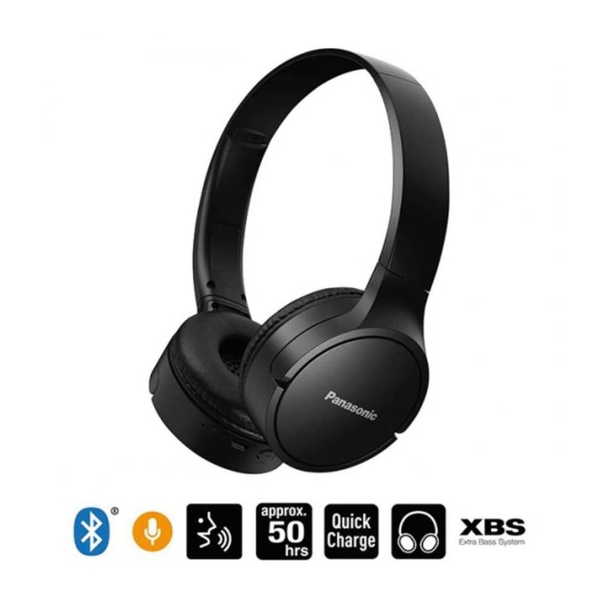 PANASONIC - Panasonic Audífono Bluetooth 50h Extra Bass RB-HF420B -Negro