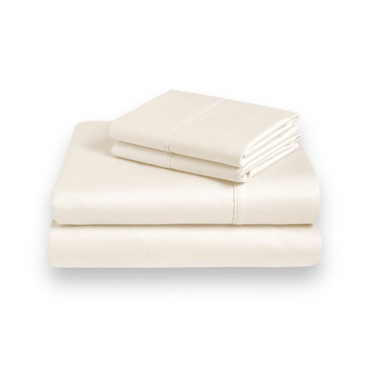 ISATEX HOME - Juego De Sábanas 1.5 Plazas Ivory 400 Hilos De Algodón