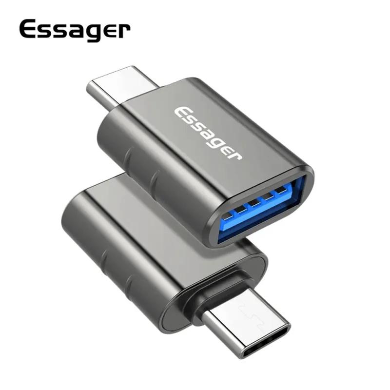 ESSAGER - Adaptador Usb Hembra A Usb Tipo C Macho