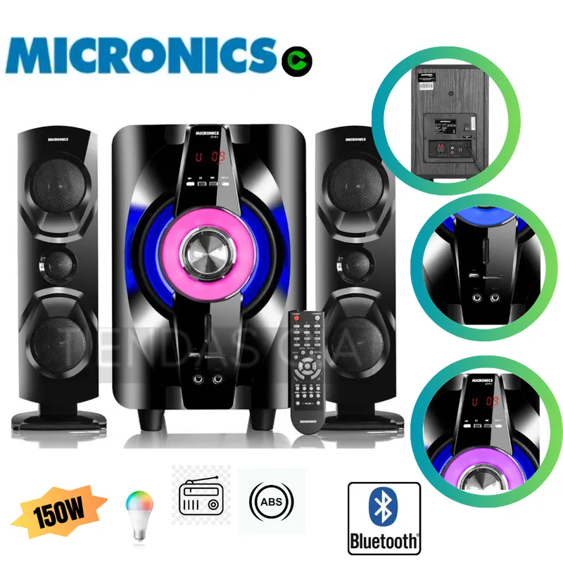 MICRONICS - Parlante Micronics 2.1 Shelby MIC S7011BT Negro
