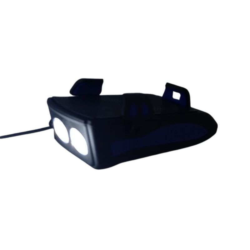 GENERICO - Luz Delantera 4 En 1 Para Bicicleta Timbre Soporte Hdrt-1018 Azulino