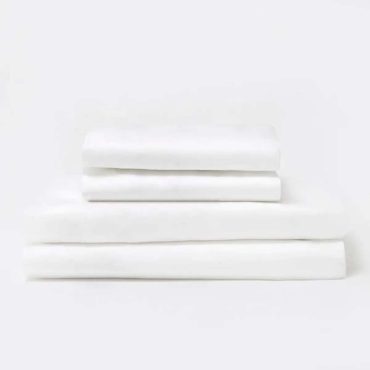 ISATEX HOME - Juego De Sábanas 1.5 Plazas Blanco 400 Hilos De Algodón