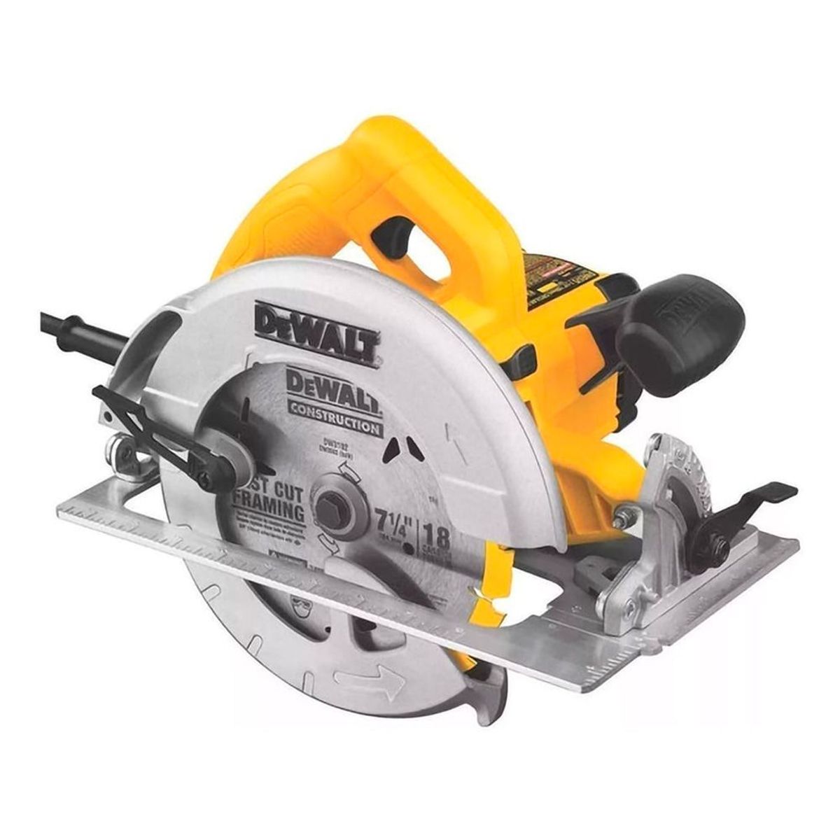 DEWALT - Sierra Circular 7-1/4" 1,800W - 5,200 RPM + Caja Plastica Dewalt