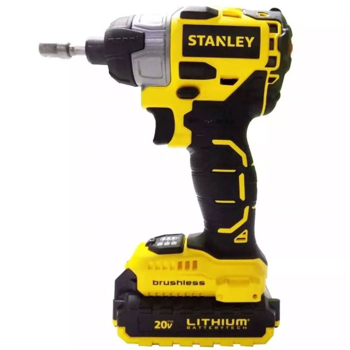 STANLEY - Atornillador de Impacto 1/4" Inalámbrico Brushless 20V (Inc. 2 Bat. de 1.5 Ah)