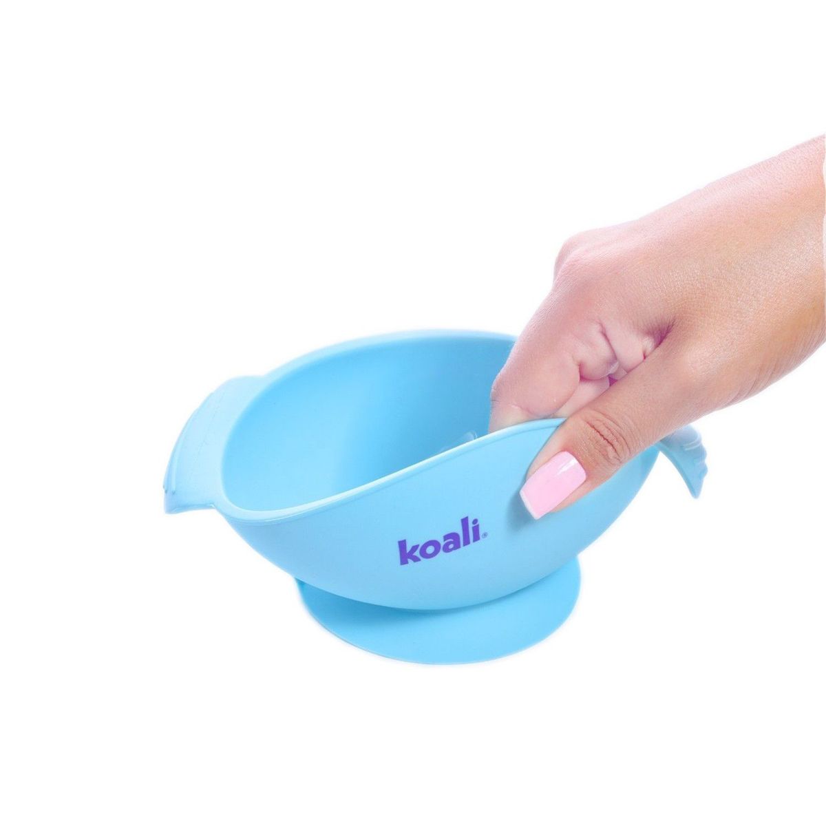 KOALI - Plato para Bebe antideslizante de Silicona Celeste