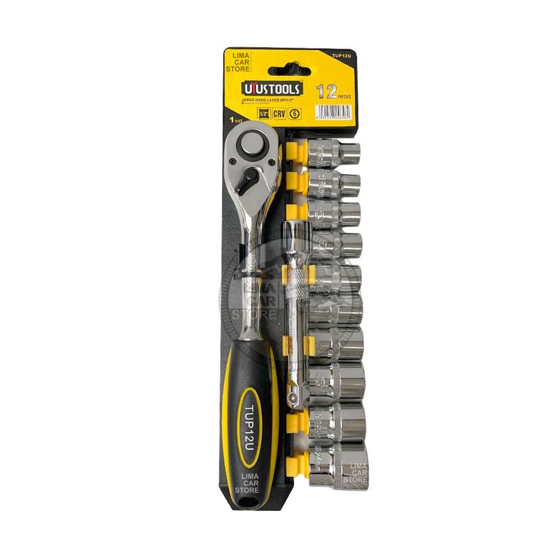 UYUSTOOLS - Set Rachet 12pz 12 Dados Hexagonales Uyustools No stanley Trupper