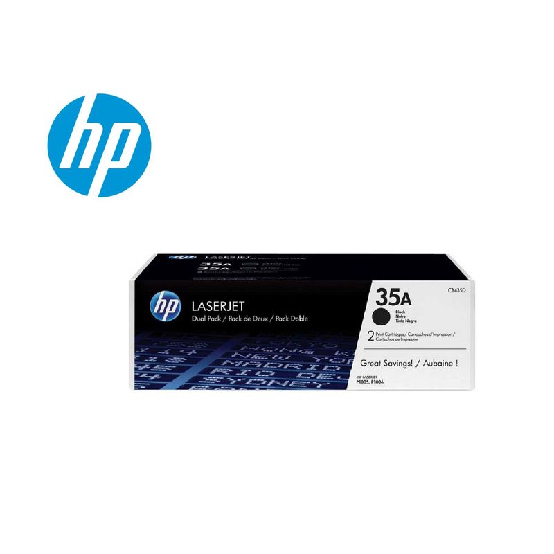 HP - TONER HP 35AD (CB435AD) DUAL PACK x 2  L.J. P1005 -NEGRO