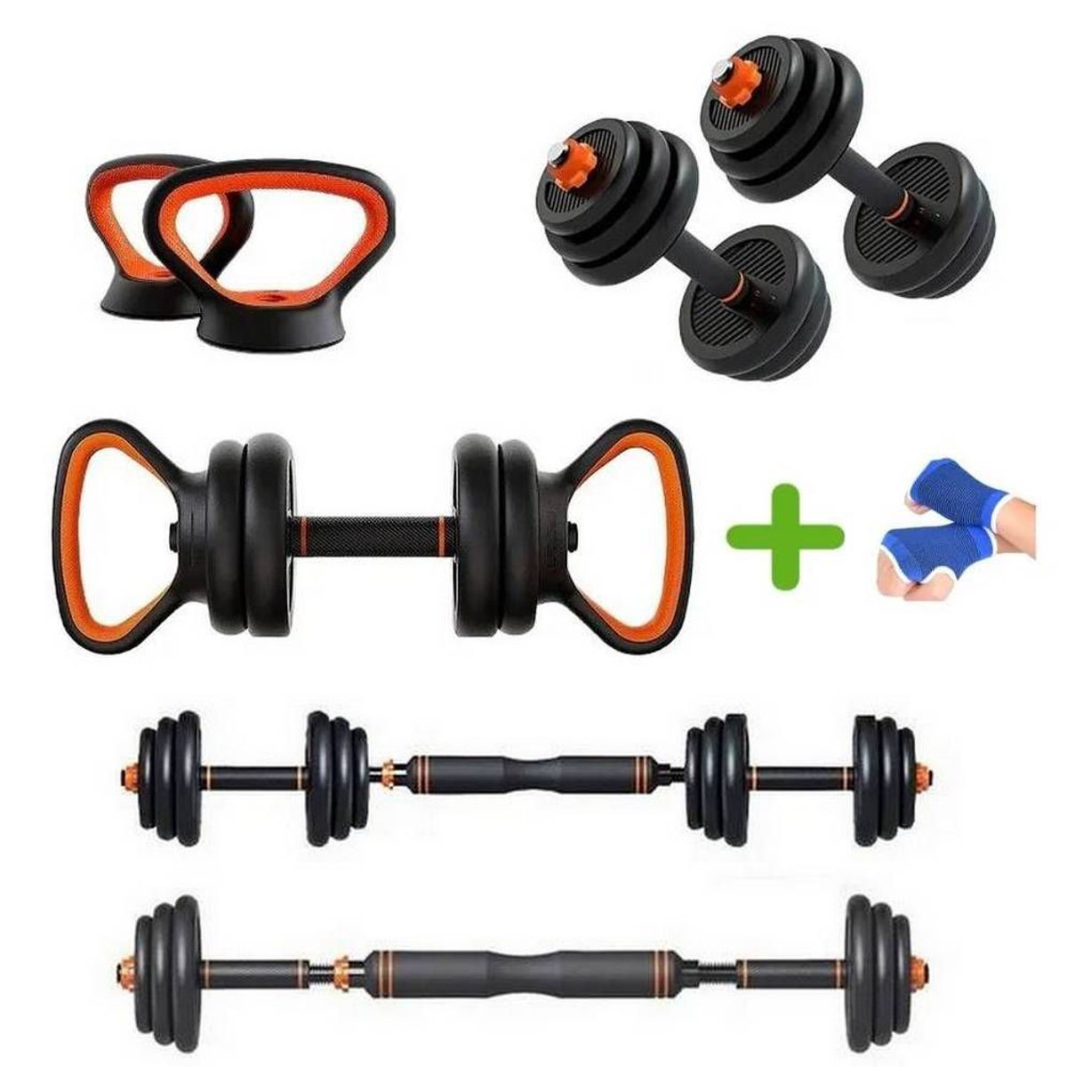 NEO DIGITAL - Set mancuernas FED Pesas 25kg con Barra y Pesas Rusas