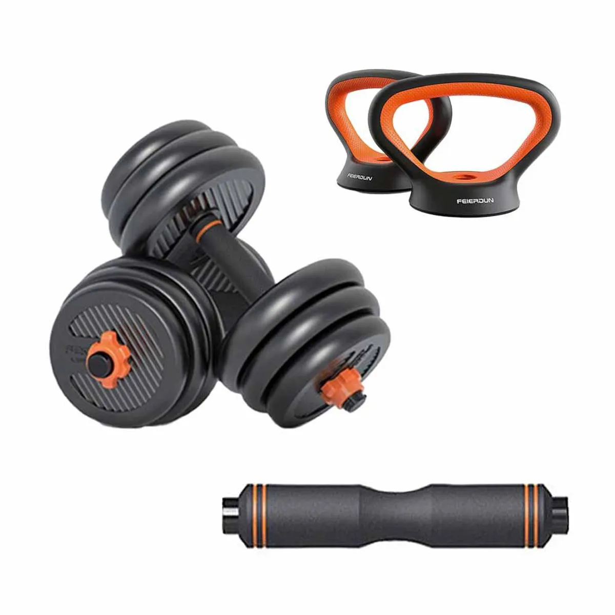 NEO DIGITAL - Set mancuernas FED Pesas 25kg con Barra y Pesas Rusas