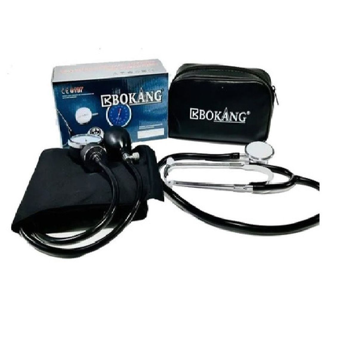 BOKANG - Tensiometro  manual + Estetoscopio + Termometro Corporal