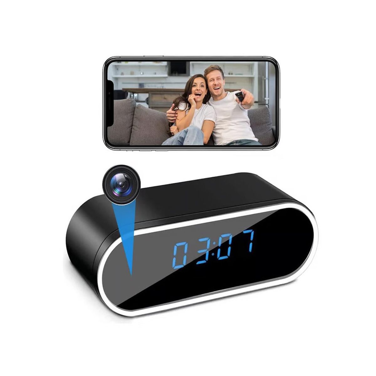 NEO DIGITAL - Cámara Espía Recargable Tipo Reloj WiFi 1080p FullHD Oculta IP29W