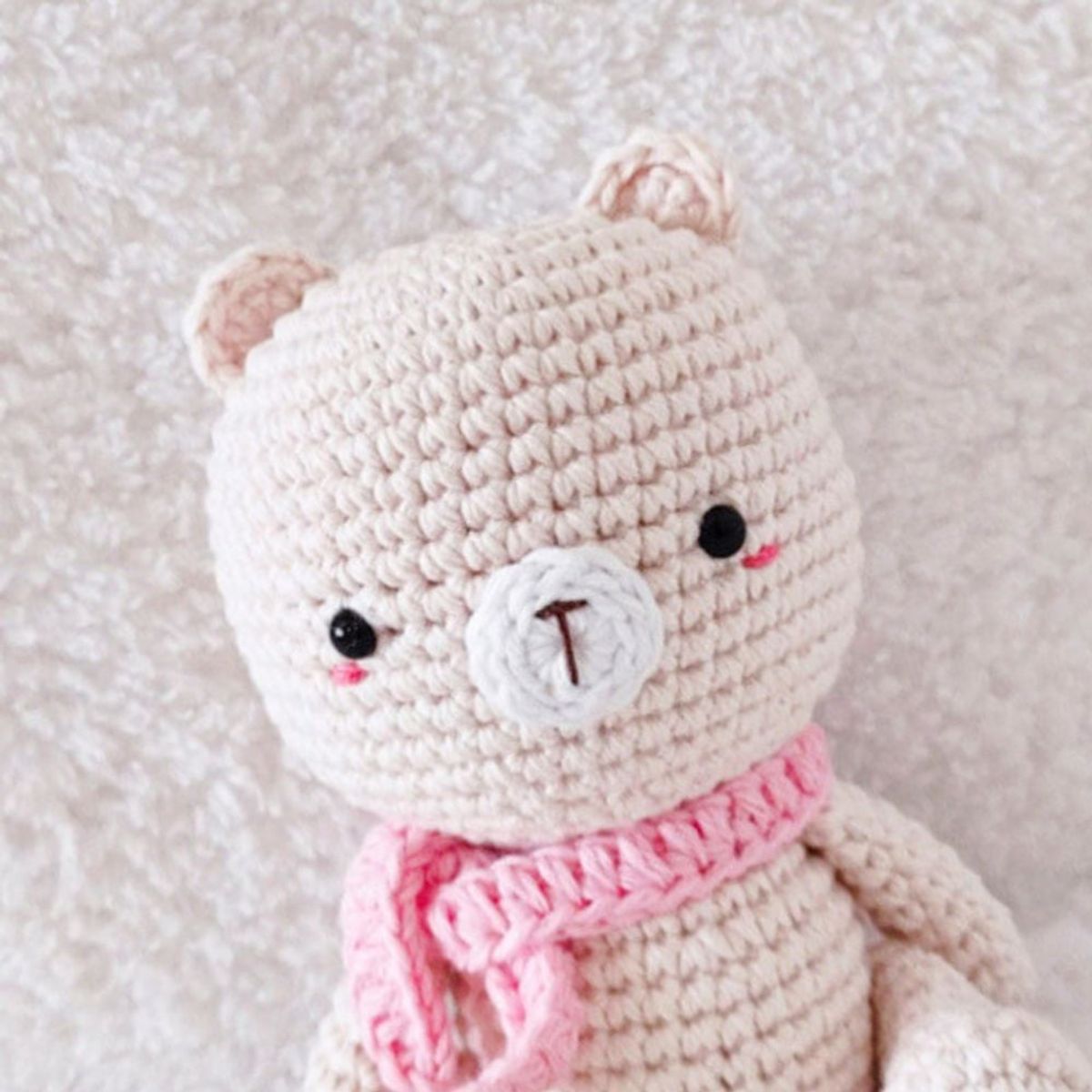 BE CRAFTY - Muñeco Peluche Juguete Osa Rosa BE CRAFTY Tejido en Algodón