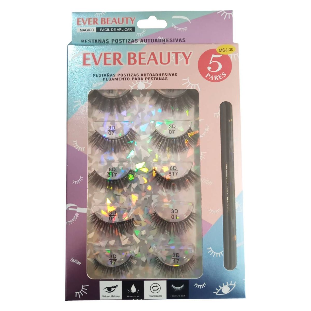 GENERICO - PESTAÑAS MAGNETICAS WATERPROFF EVER BEAUTY