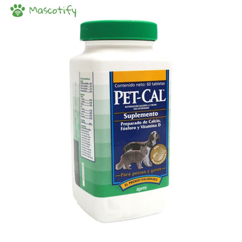 ZOETIS - Suplemento De Calcio Para Perros Y Gatos Zoetis Pet Cal X 60